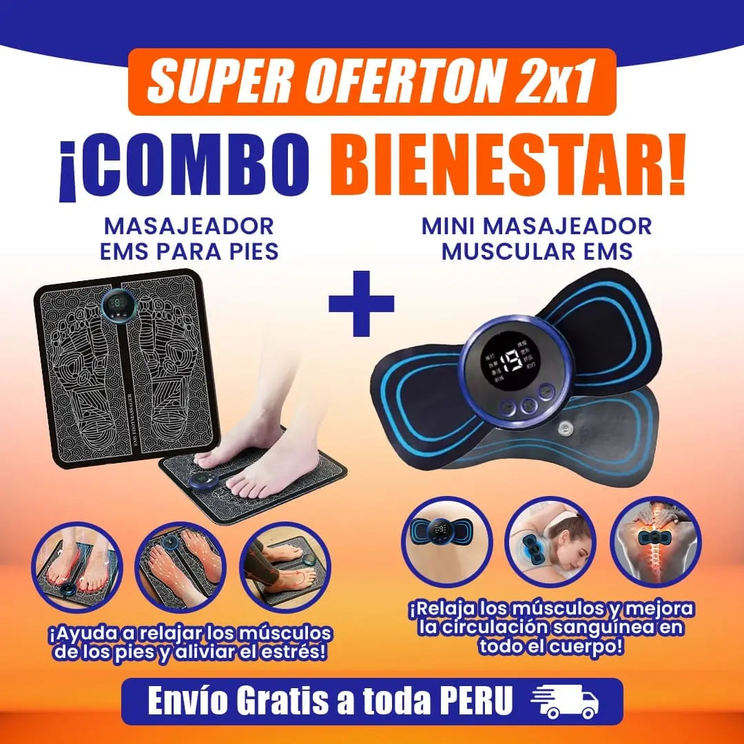 Combo de Masajeador de musculos y masajeados de pies